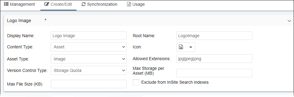 New Asset Schema in Schema Designer