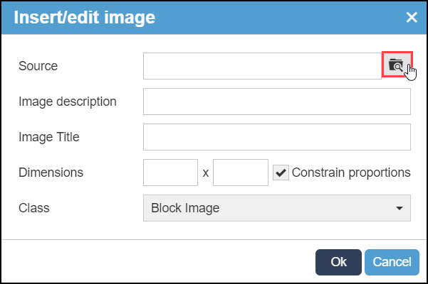 Insert/Edit Image Dialog