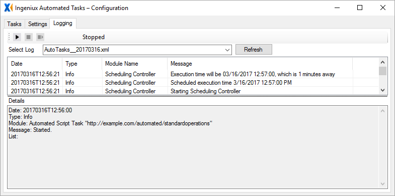 Automated Tasks: Logging Errors