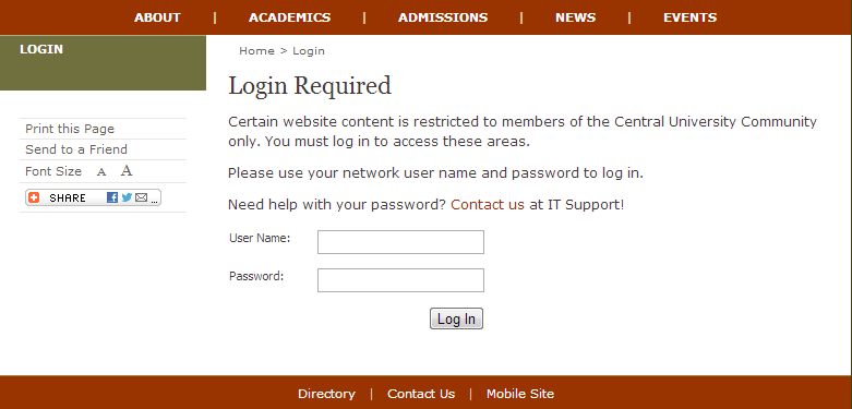 Login Page