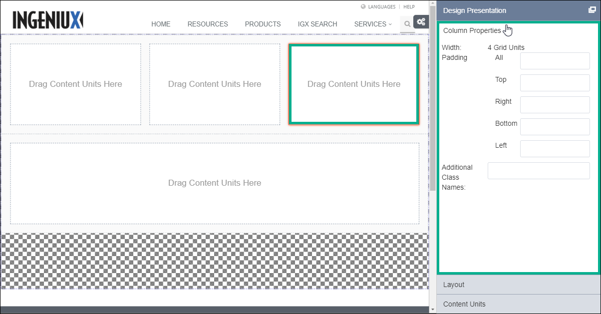 Column Properties