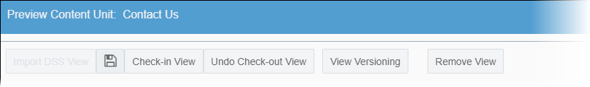 Preview Content Unit Toolbar