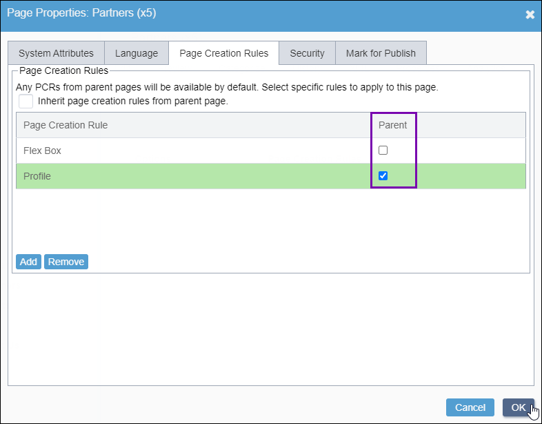 Parent Checkbox