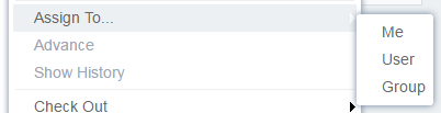 Context Menu: Assign To...