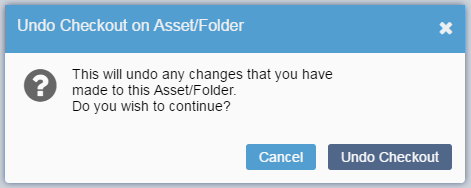 Context Menu: Undo Check Out
