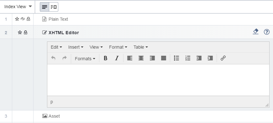Edit Tab: Expanded XHTML Editor