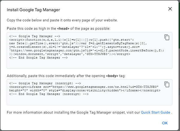 Install Google Tag Manager