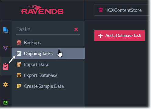 RavenDB 5.2 Tasks > Ongoing Tasks