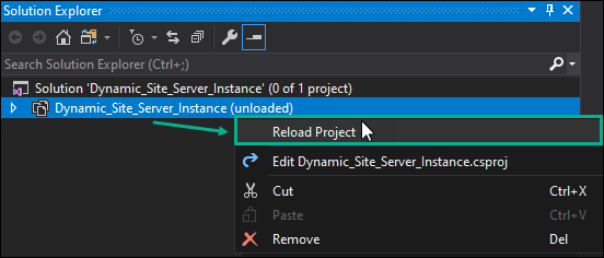 Reload Project