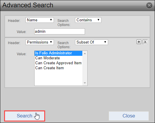 Search with Search Clauses