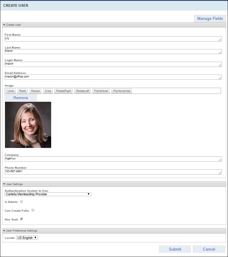 Create User View