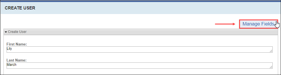 Manage Fields