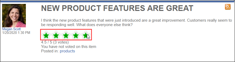 Select Post Rating