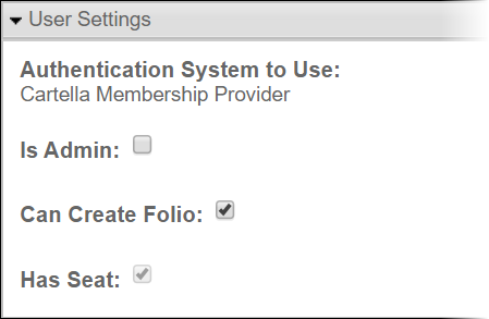 User Setting Permissions