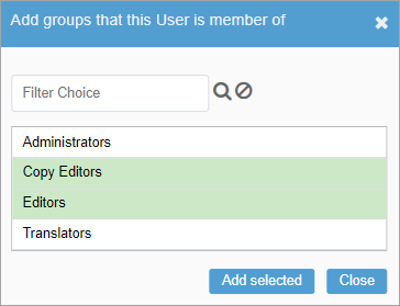 Select Groups