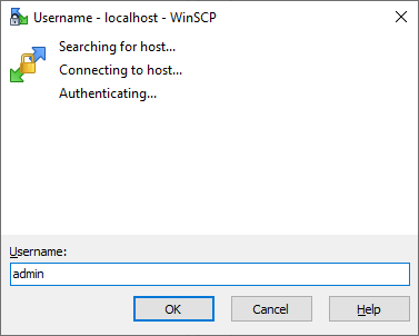 WinSCP Authenticate User
