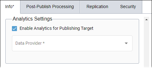 Analytics Settings