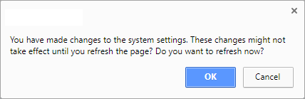 Refresh Page Dialog