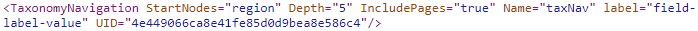 Taxonomy Navigation Element Attributes