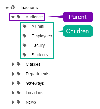Parent-Child Category Relationships