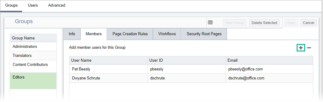 Adding Users to Group