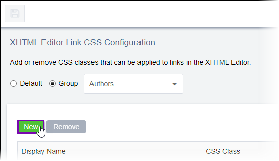 Add XHTML Editor Link CSS Class