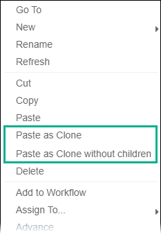 Paste as Clone with or without Children