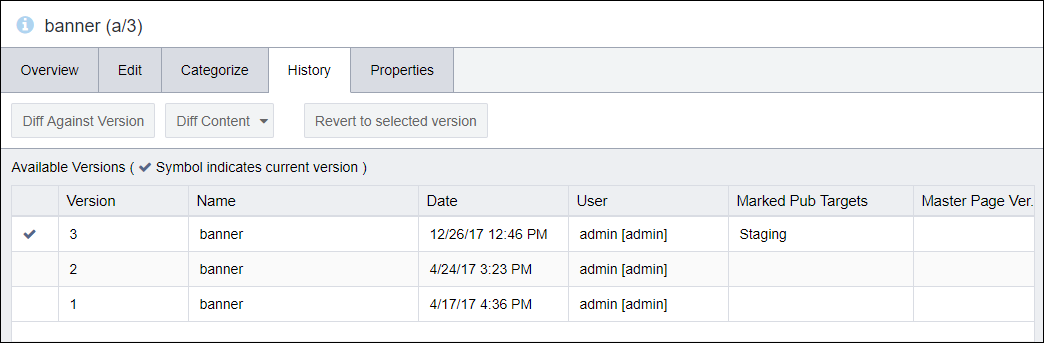 View Asset History