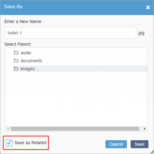 Save as Related