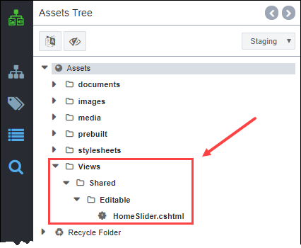 MVC Views Filepath in Assets Tree