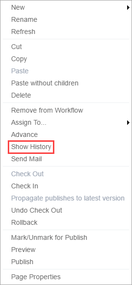 Show Workflow History