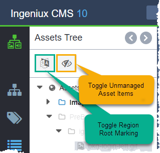 Assets Toggle Buttons
