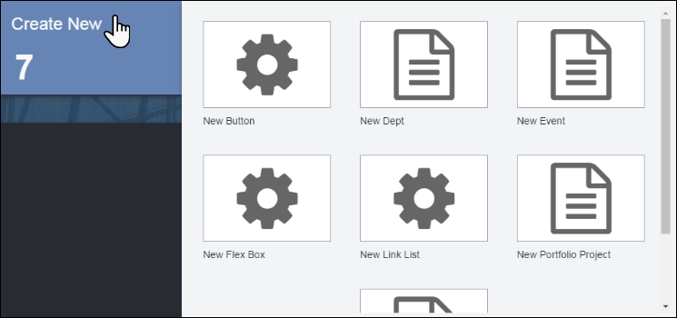 Create New Slide Out Menu