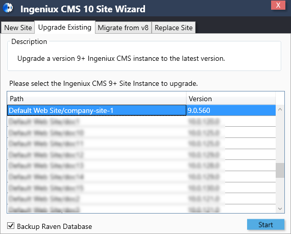 Upgrade Existing CMS