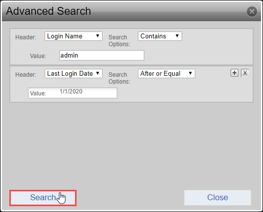 Search with Search Clauses