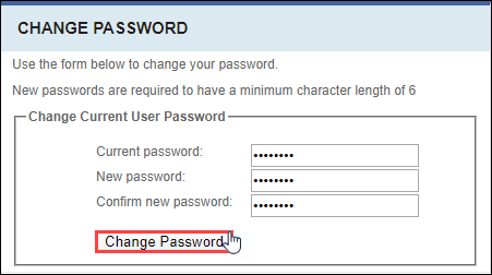 Change Reset Password
