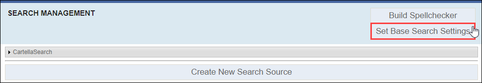 Set Base Search Settings