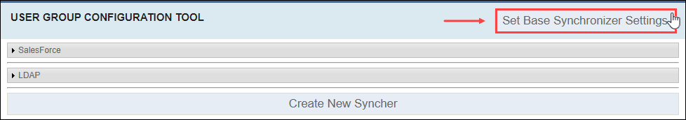 Set Base Synchronizer Settings