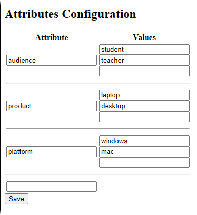 Fonto Attribute Configuration