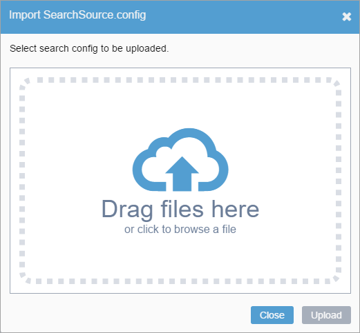 Import SearchSource.config dialog