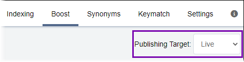 Publishing Target Drop-Down List