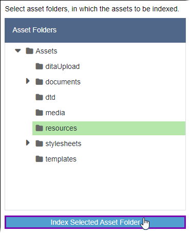 Index Selected Asset Folder Button