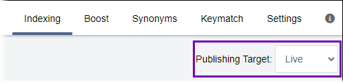 Publishing Target Drop-Down List