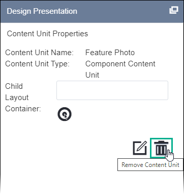 Remove Content Unit