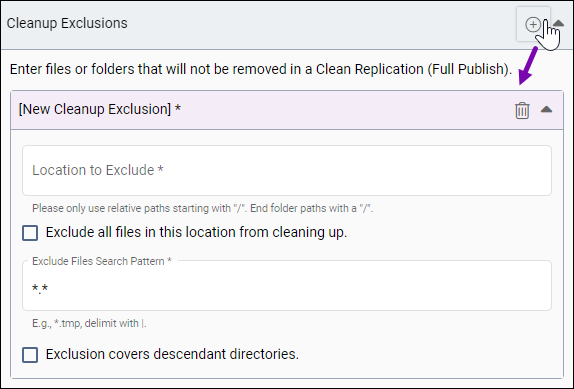 Add Cleanup Exclusion