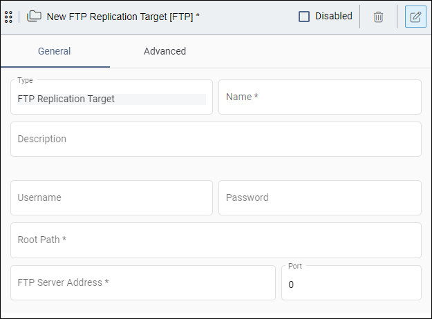 FTP Replication Target