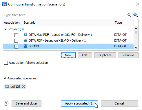 Apply New Custom PDF Plugin Transformation Scenario