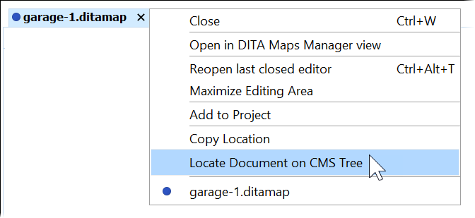 Locate Document on CMS Tree