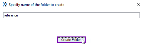 Specify Name of the Folder to Create Dialog