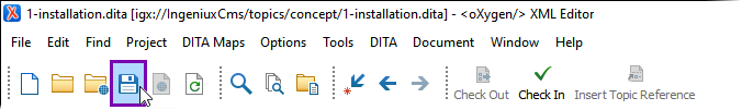 Save DITA Asset